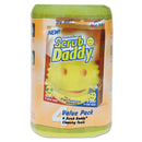 Scrub Daddy Scratch-Free Scrubbing Sponge, 4 1/8" Diameter, Yellow, Polymer Foam, 4/Pack - SCBSD4PI