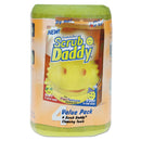 Scrub Daddy Scratch-Free Scrubbing Sponge, 4 1/8" Diameter, Yellow, Polymer Foam, 4/Pack - SCBSD4PI