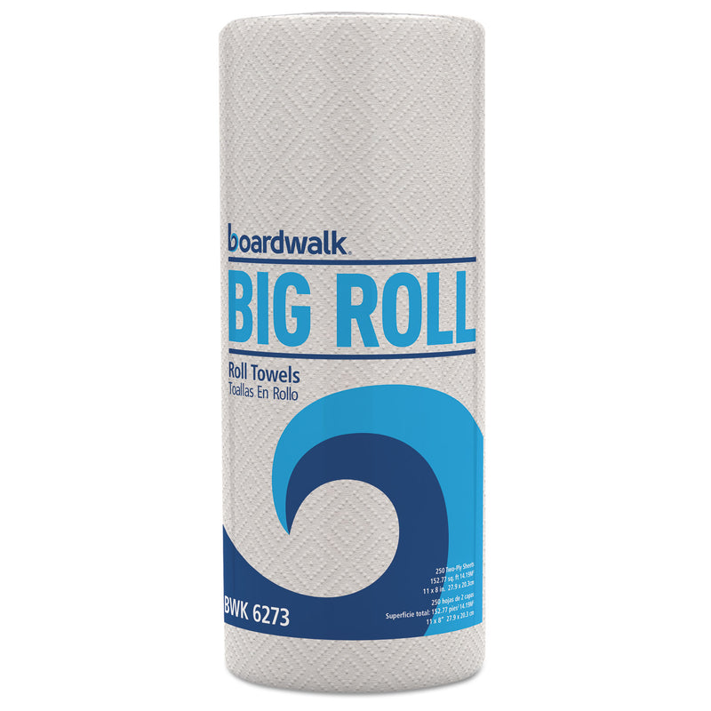 Boardwalk Household Perforated Paper Towel Rolls, 2-Ply, 11 X 8.5, White, 250/Roll, 12 Rolls/Carton - BWK6273