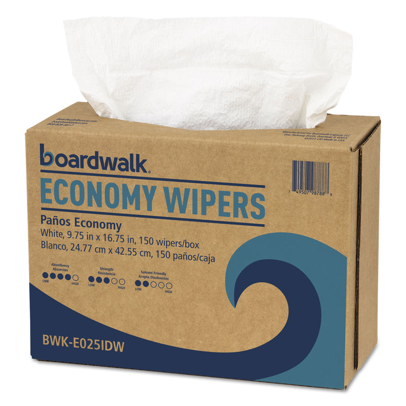 Boardwalk Scrim Wipers, 4-Ply, White, 9 3/4 X 16 3/4, 900/Carton - BWKE025IDW