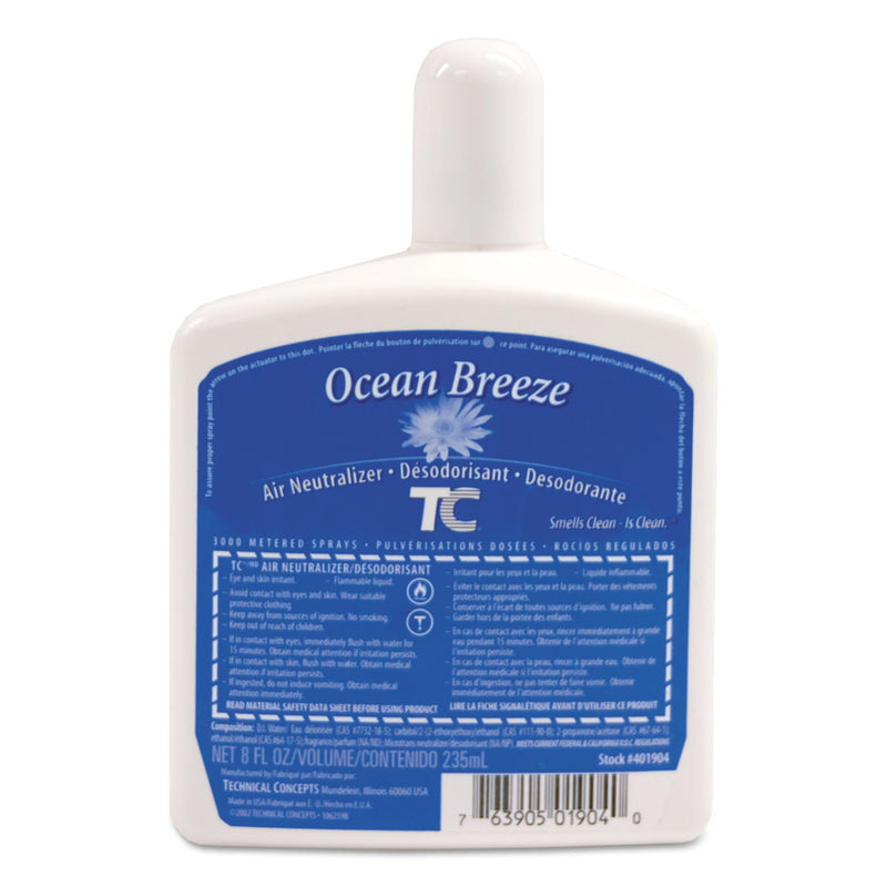Rubbermaid Pump Air Freshener Refill, Ocean Breeze, 8 Oz, 12/Carton - RCP401904A