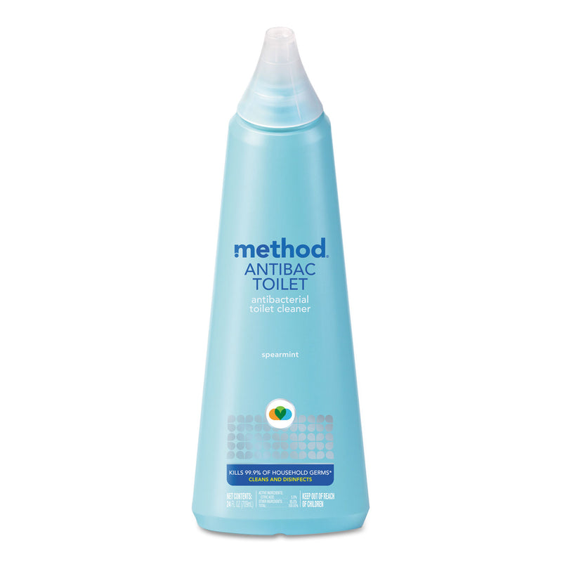 Method Antibacterial Toilet Cleaner, Spearmint, 24 Oz Bottle, 6/Carton - MTH01221CT