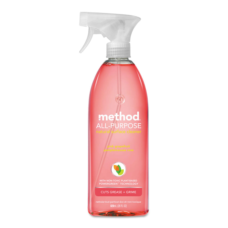 Method All Surface Cleaner, Pink Grapefruit, 28 Oz Bottle, 8/Carton - MTH00010CT