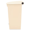 Rubbermaid Step-On Receptacle, Rectangular, Polyethylene, 18 Gal, Beige - RCP614500BG