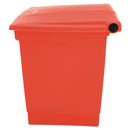 Rubbermaid Indoor Utility Step-On Waste Container, Square, Plastic, 8 Gal, Red - RCP6143RED