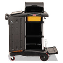 Rubbermaid High-Security Healthcare Cleaning Cart, 22W X 48.25D X 53.5H, Black - RCP9T7500BK