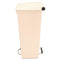 Rubbermaid Step-On Receptacle With Wheels, Rectangular, Polyethylene, 23 Gal, Beige - RCP614600BG