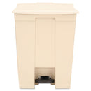 Rubbermaid Step-On Receptacle, Rectangular, Polyethylene, 18 Gal, Beige - RCP614500BG