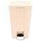 Rubbermaid Step-On Receptacle With Wheels, Rectangular, Polyethylene, 23 Gal, Beige - RCP614600BG