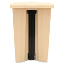 Rubbermaid Indoor Utility Step-On Waste Container, Square, Plastic, 12 Gal, Beige - RCP6144BEI