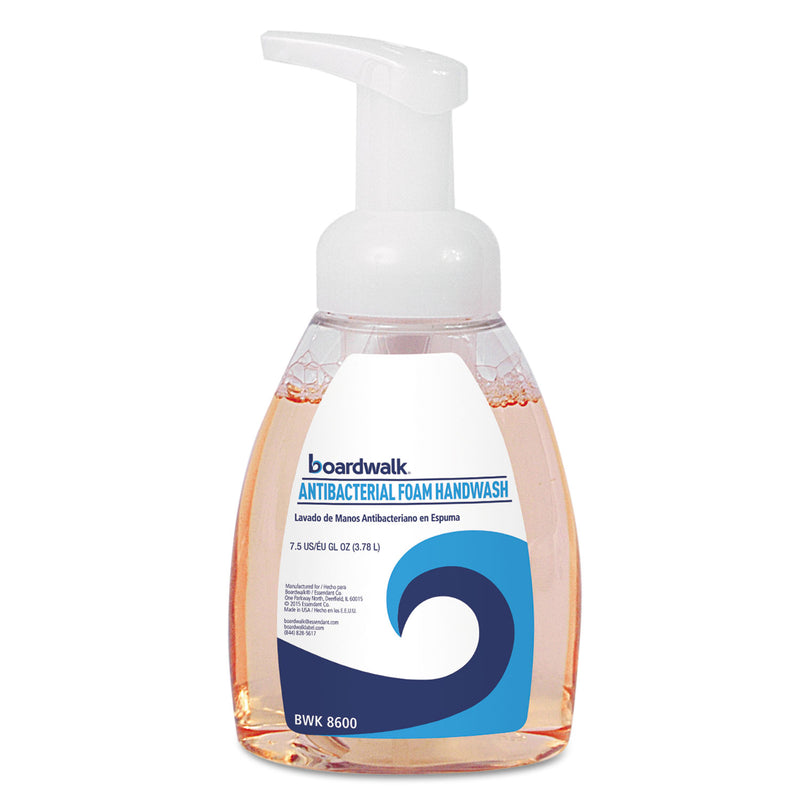 Boardwalk Antibacterial Foam Hand Soap, Fruity, 7.5 Oz Pump Bottle, 6/Carton - BWK8600