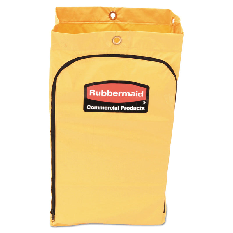 Rubbermaid Zippered Vinyl Cleaning Cart Bag, 24 Gal, , 17.25" X 30.5", Yellow - RCP1966719