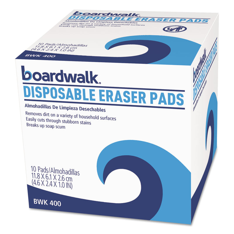 Boardwalk Disposable Eraser Pads, 10/Box, 16 Boxes/Carton - BWK600CT