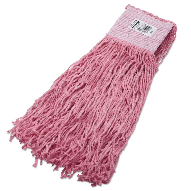 Rubbermaid Specialty Synthetic Blend Mop Heads, Cut-End, 24Oz, Pink, 6/Carton - RCPF13700PINK