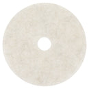 3M Ultra High-Speed Natural Blend Floor Burnishing Pads 3300, 27" Dia., White, 5/Ct - MMM20326