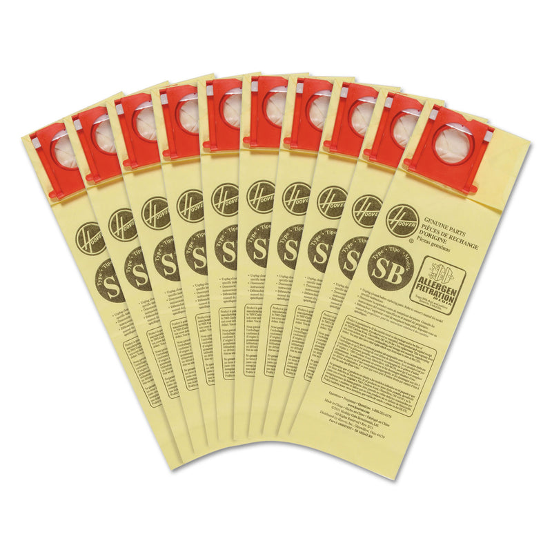 Hoover Disposable Vacuum Bags, Allergen Sb, 10Pk/Ea - HVRAH10170