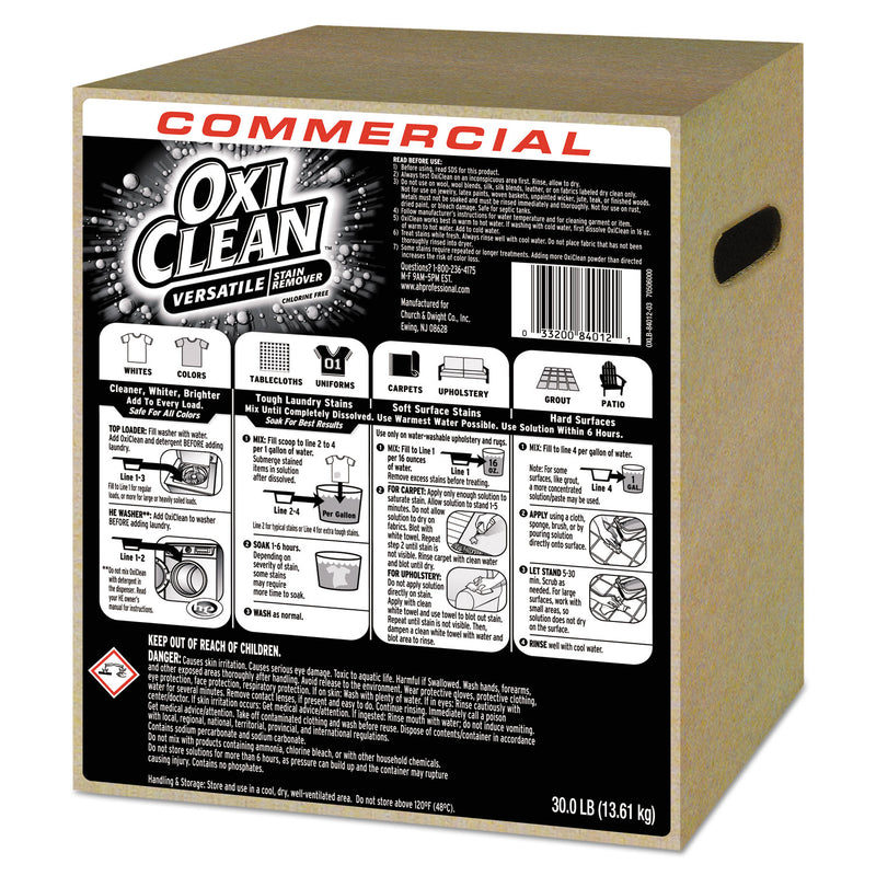 Oxiclean Stain Remover, Regular Scent, 30 Lb Box - CDC3320084012