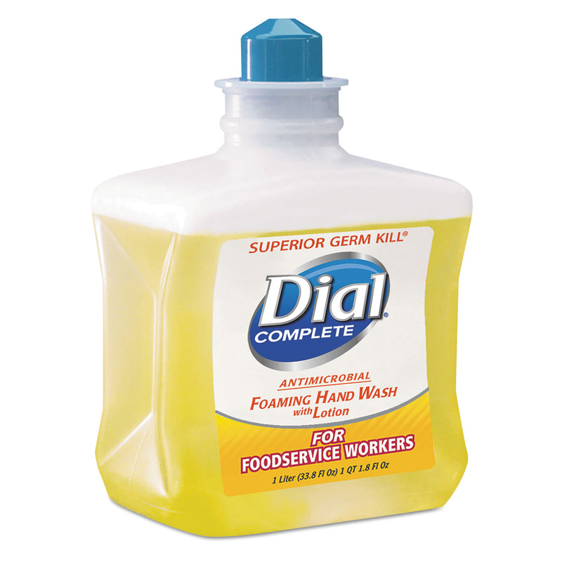 Dial Antimicrobial Foaming Hand Soap, For Foodservice Workers, 1 Liter, 4/Carton - DIA00034