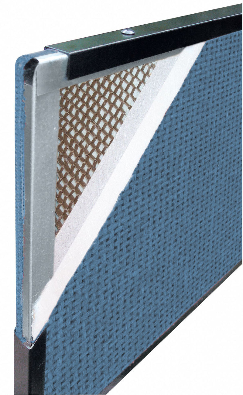 Screenflex Portable Room Divider, Number of Panels 9, 6 ft. Overall Height, 16 ft. 9" Overall Width - CFSL609 BLUE