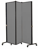 Screenflex Portable Room Divider, Number of Panels 3, 5 ft. 9" Overall Height, 5 ft. 9" Overall Width - HKDL603-DG