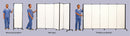 Screenflex Portable Room Divider, Number of Panels 3, 5 ft. 9" Overall Height, 5 ft. 9" Overall Width - HKDL603-DG