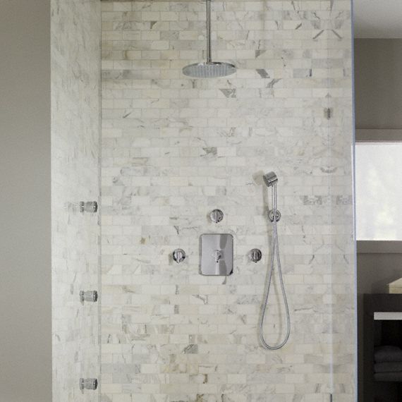 American Standard Shower Head, Wall Mounted, Chrome, 2.5 gpm - 1660683.002