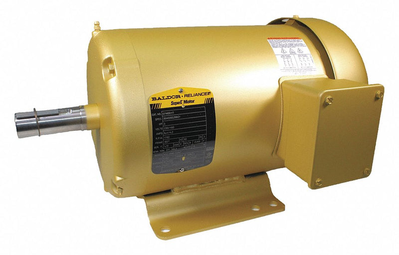 Baldor 3 HP, General Purpose Motor, 3-Phase, 1760 Nameplate RPM, 208-230/460 Voltage, 182T Frame - EFM3611T