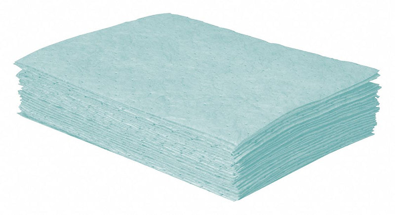 Brady 12 in Absorbent Pad, Fluids Absorbed: Chemical, Hazmat, Medium, 5.5 gal, 50 PK - SPCUN1113-50