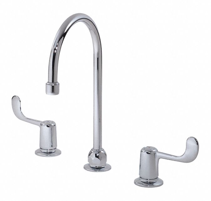 Symmons Chrome, Gooseneck, Kitchen Sink Faucet, Bathroom Sink Faucet, Manual Faucet Activation, 1.50 gpm - S-254-LWG-1.5