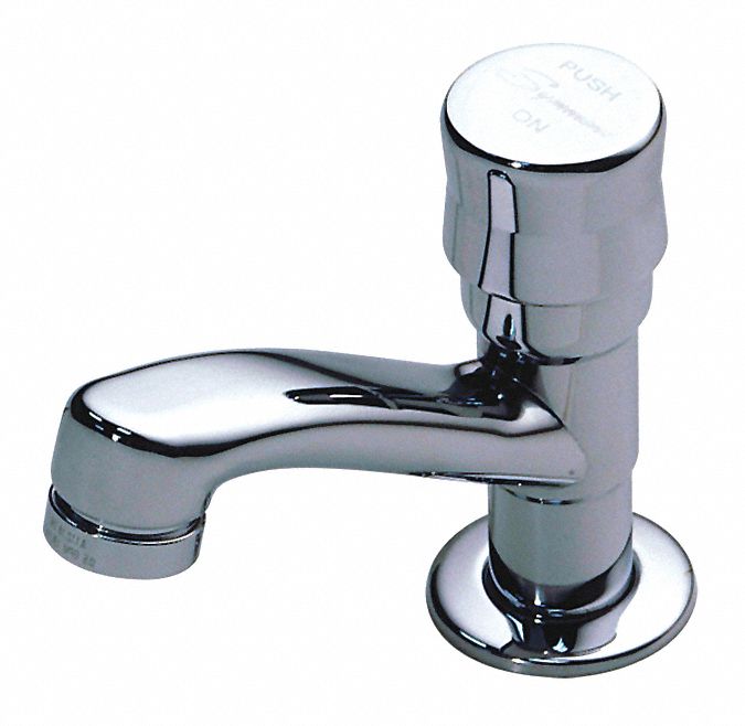 Symmons Chrome, Low Arc, Bathroom Sink Faucet, Manual Faucet Activation, 1.5 gpm - S-71