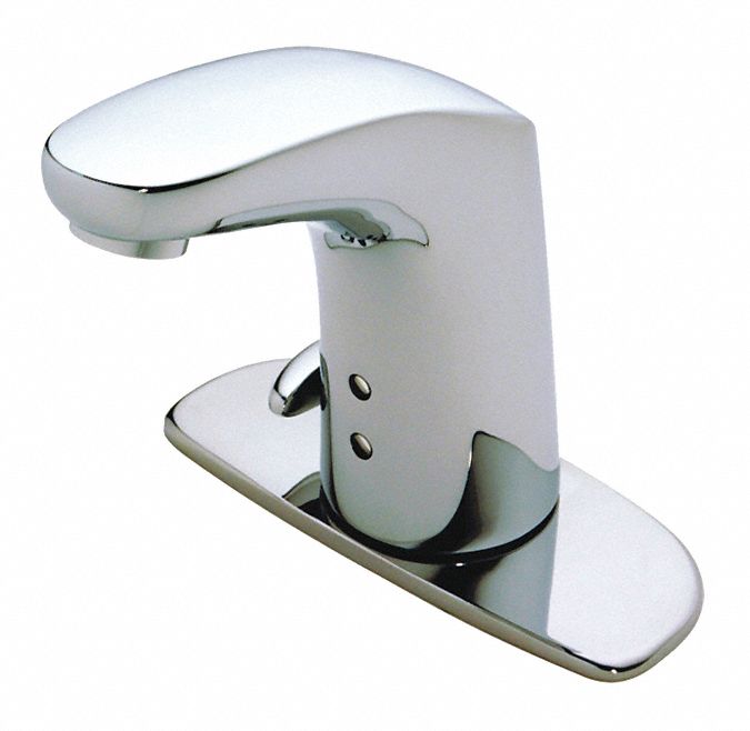 Symmons Chrome, Mid Arc, Bathroom Sink Faucet, Motion Sensor Faucet Activation, 1.5 gpm - S-6080