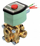Redhat 120V AC Brass Solenoid Valve with Manual Operator, 3/8" Pipe Size - EF8342G003PMS120/60DA