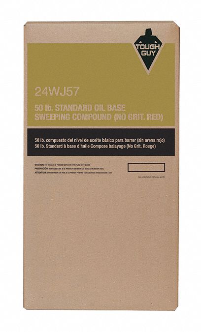 Tough Guy Sweeping Compound, Gritless, Oil Based, Red, 50 lb. Weight - 24WJ57