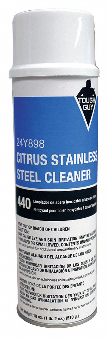 Tough Guy Metal Cleaner, 18 oz. Cleaner Container Size, Aerosol Can Cleaner Container Type - 24Y898