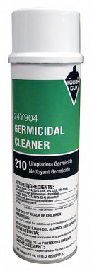 Tough Guy Germicidal Disinfectant Cleaner, 18 oz Cleaner Container Size, Aerosol Can Cleaner Container Type - 24Y904