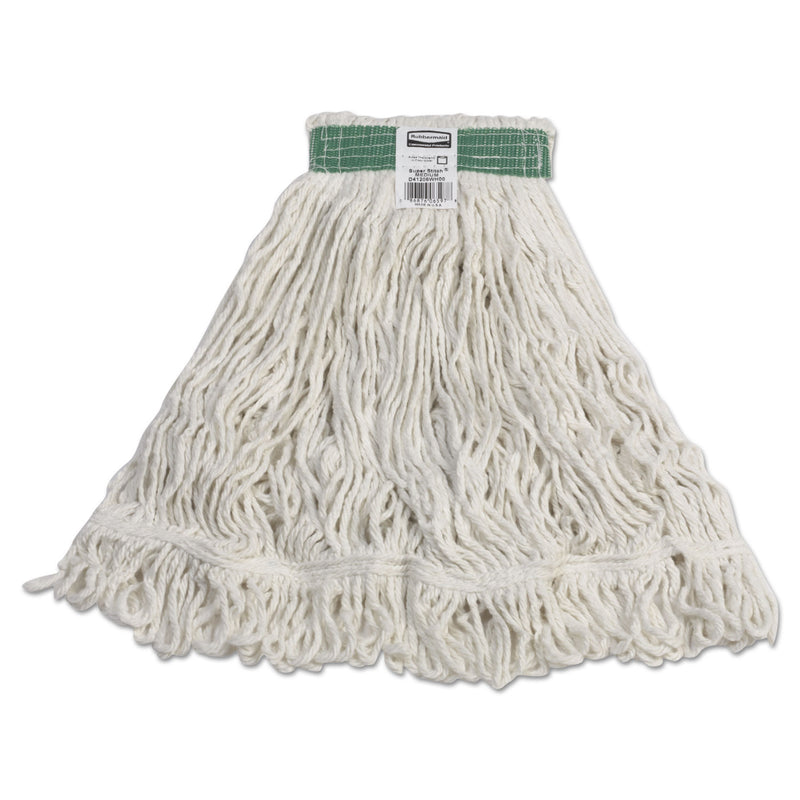 Rubbermaid Super Stitch Rayon Mop Heads, White, Medium, 6/Carton - RCPD412