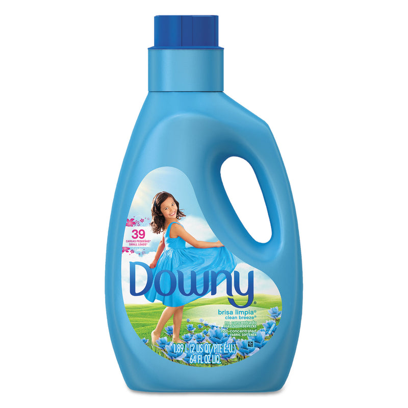 Downy Liquid Fabric Softener, Clean Breeze, 64 Oz Bottle, 8/Carton - PGC89676