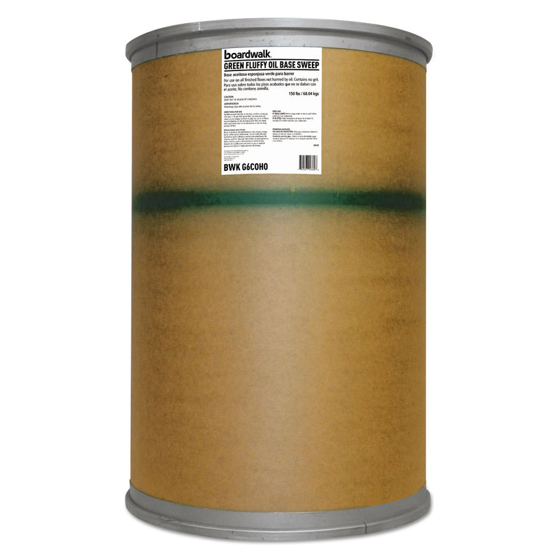 Boardwalk Oil-Based Sweeping Compound, Grit-Free, Green, 150Lbs, Drum - BWKG6COHO