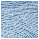 Boardwalk Super Loop Wet Mop Head, Cotton/Synthetic Fiber, 5" Headband, Medium Size, Blue, 12/Carton - BWK502BLCT