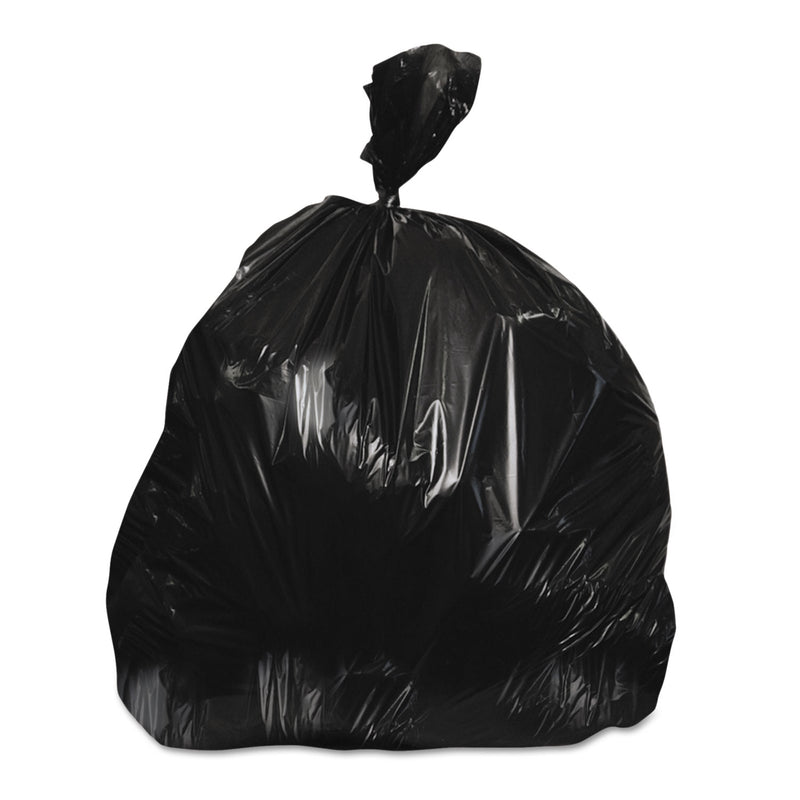 Heritage High-Density Waste Can Liners, 45 Gal, 22 Microns, 48" X 40", Black, 150/Carton - HERZ8048WKR01