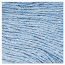 Boardwalk Super Loop Wet Mop Head, Cotton/Synthetic Fiber, 5" Headband, Medium Size, Blue - BWK502BLEA