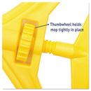 Boardwalk Quick Change Side-Latch Plastic Mop Head Handle, 60" Aluminum Handle, Yellow - BWK620