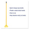 Boardwalk Quick Change Side-Latch Plastic Mop Head Handle, 60" Aluminum Handle, Yellow - BWK620