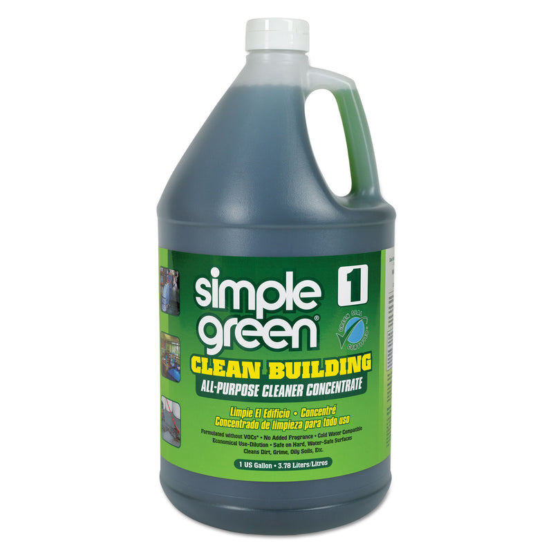 Simple Green Clean Building All-Purpose Cleaner Concentrate, 1Gal Bottle, 2 Per Carton - SMP11001CT