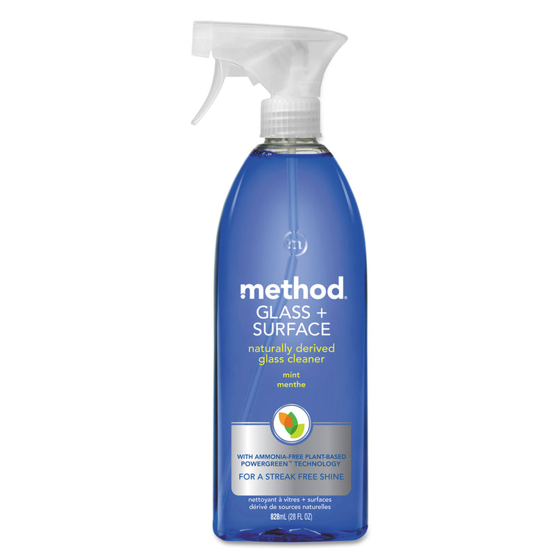 Method Glass And Surface Cleaner, Mint, 28 Oz Bottle, 8/Carton - MTH00003CT