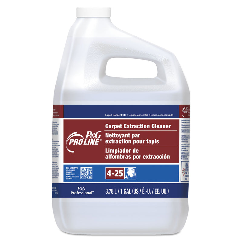 Pro Line #25 Carpet Extraction Cleaner, Peach Scent, 1 Gallon Bottle, 4/Carton - PGC57472