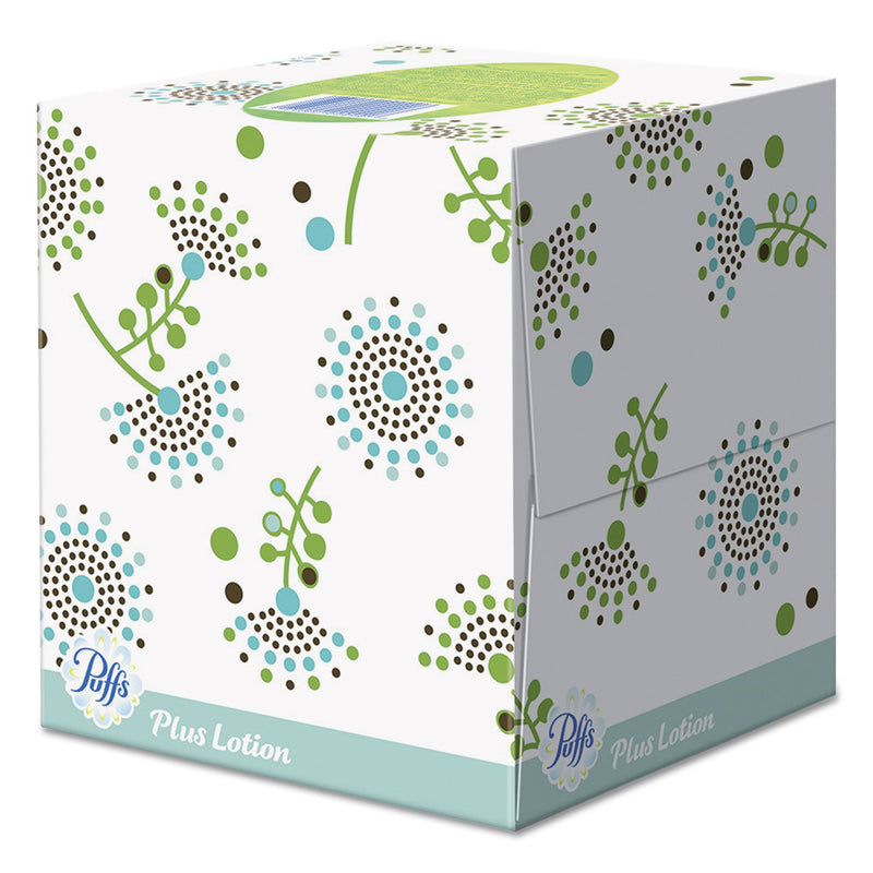 Puffs Plus Lotion Facial Tissue, 1-Ply, White, 56 Sheets/Box, 24 Boxes/Carton - PGC34899CT