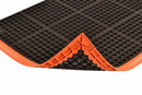 Notrax Drainage Runner, 10 ft 6 in L, 3 ft 2 in W, 7/8 in Thick, Rectangle, Black with Orange Border - 549S3124OB