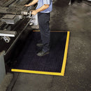 Notrax Drainage Mat, 5 ft 4 in L, 3 ft 2 in W, 7/8 in Thick, Rectangle, Black with Orange Border - 549S3864OB