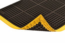 Notrax Drainage Mat, 10 ft 4 in L, 3 ft 4 in W, 7/8 in Thick, Rectangle, Black with Yellow Border - 549S4124YB